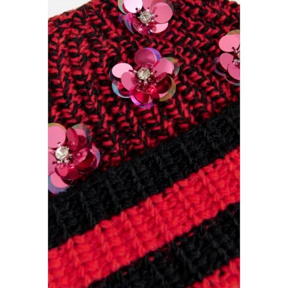 NEW ESSENTIEL ANTWERP ishadow embroidered knit hat in poppy field - Picture 3 of 3